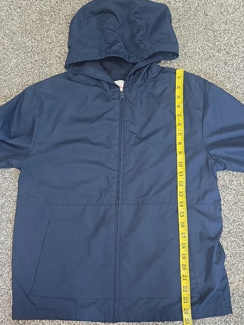 Boys Size XL Bundle Blue Rain Jacket & Grey Full Zip Hooded Sweatshirt